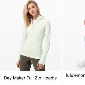 Lululemon Light Green Day maker full zip hoodie